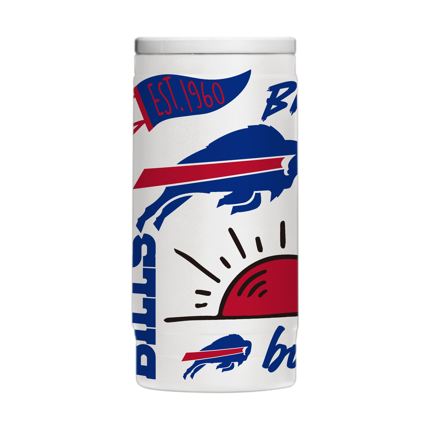 Buffalo Bills 12oz Native Powdercoat SlimCan Coolie