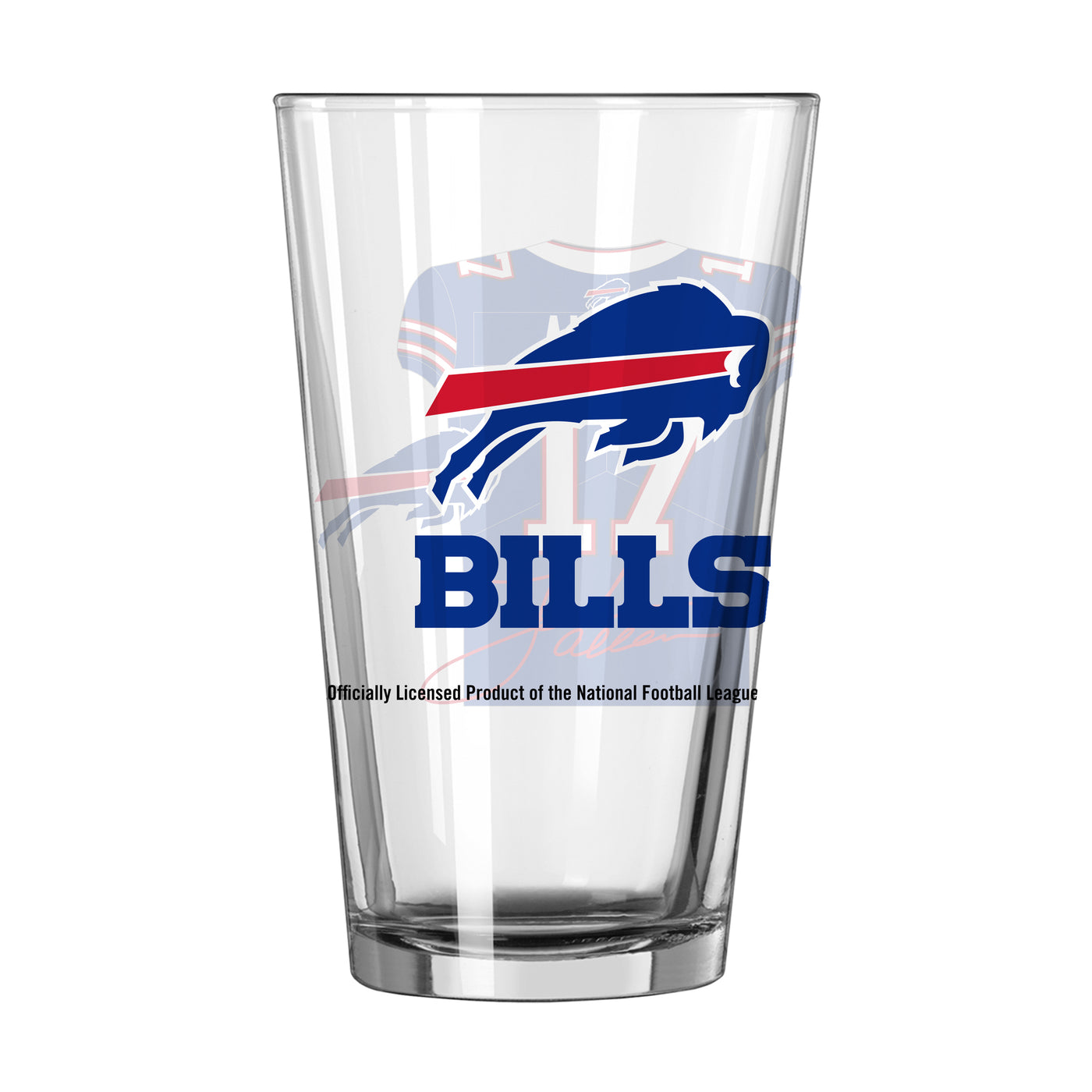 Buffalo Bills Josh Allen 16oz Pint Glass