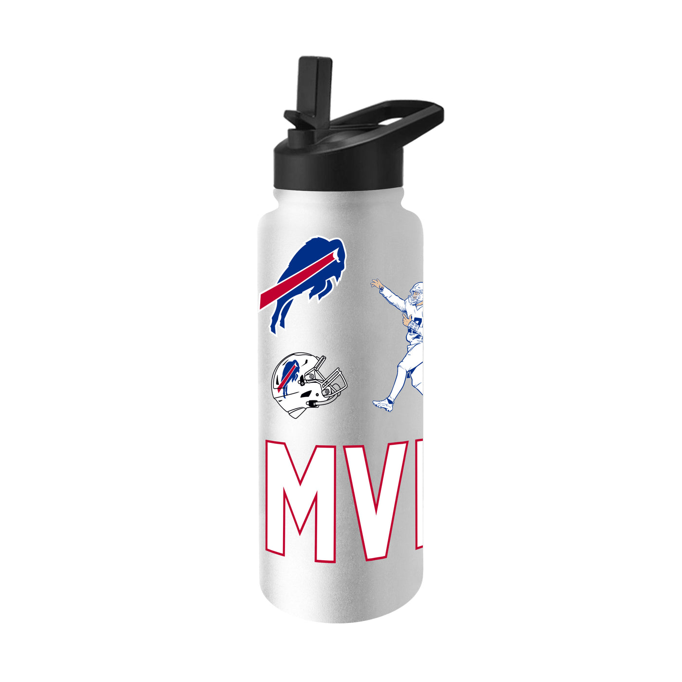 Buffalo Bills 34oz 2024 MVP Josh Allen Quencher Bottle