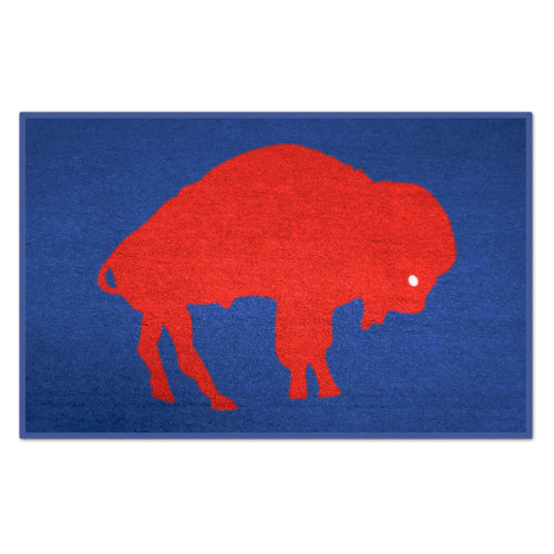 Buffalo Bills retro starter mat by Logo Brands, featuring team logo and classic design, ideal for sports fan decor.