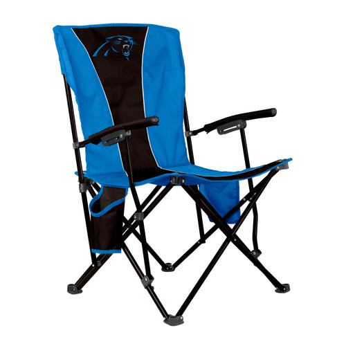 Carolina Panthers Big Boy Hard Arm Chair by Logo Brands, featuring team logo and durable furniture design for fans.