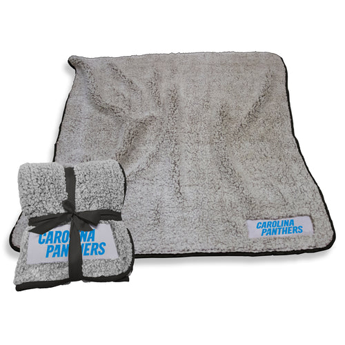 Carolina Panthers Frosty Fleece blanket with team logo, soft and cozy, perfect for showing team spirit and staying warm.