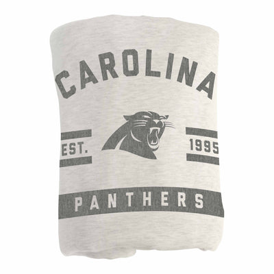 Carolina Panthers Oatmeal Sweatshirt Blanket - Logo Brands