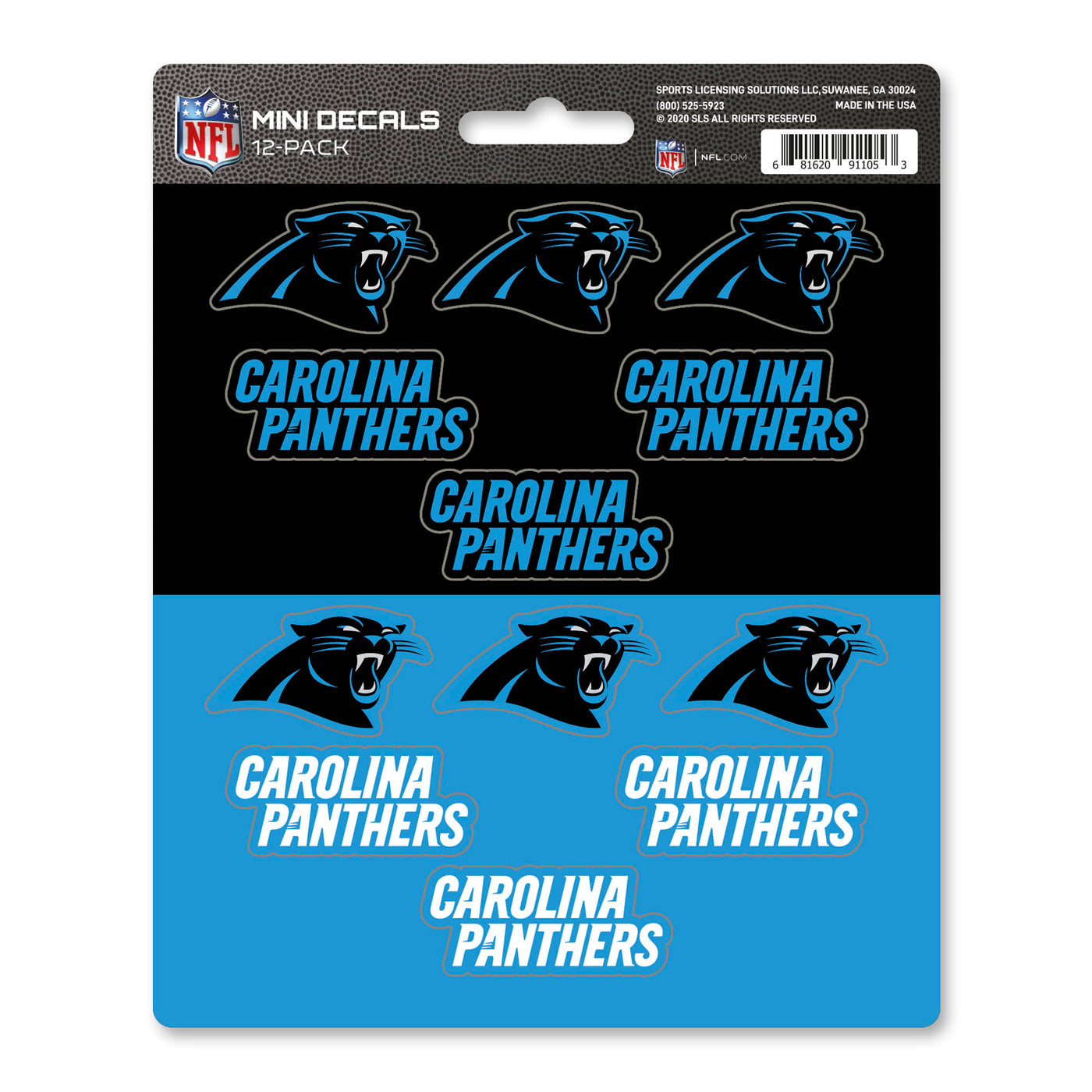 NFL - Carolina Panthers Mini Decal 12-pk