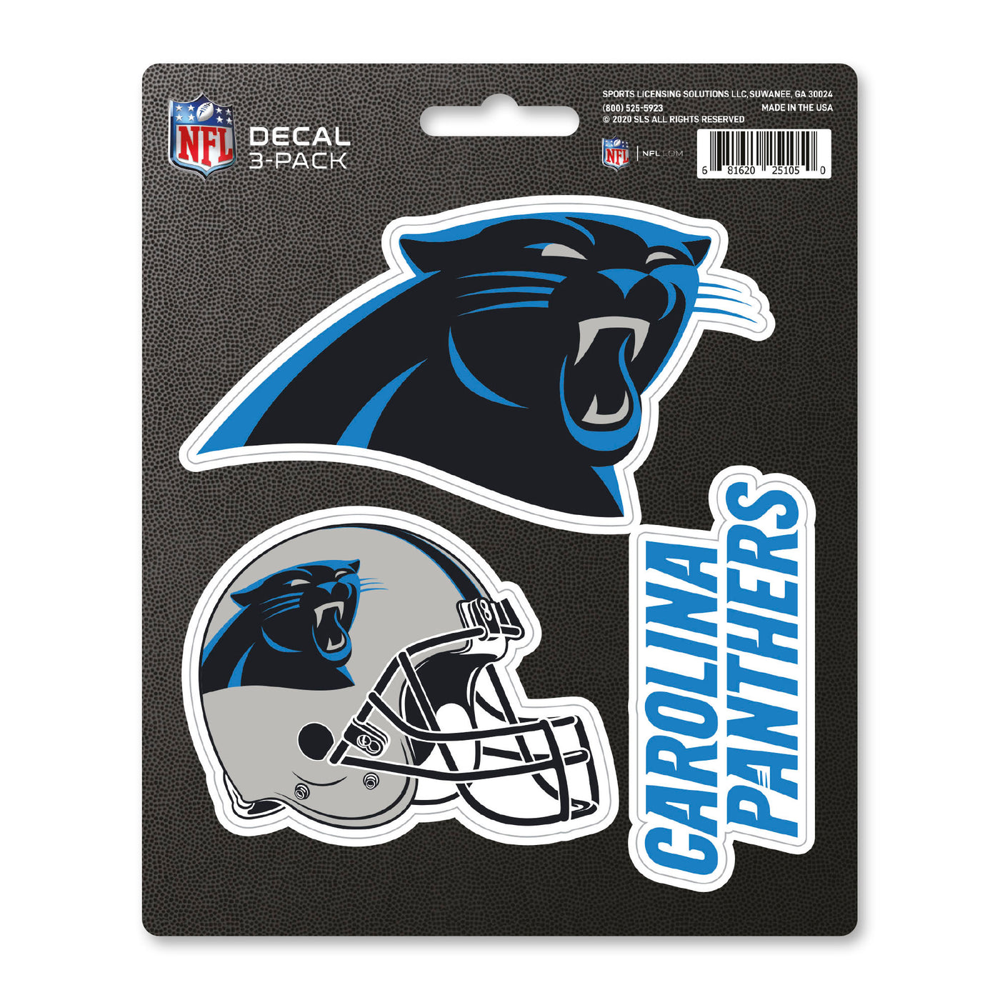 NFL - Carolina Panthers Decal 3-pk