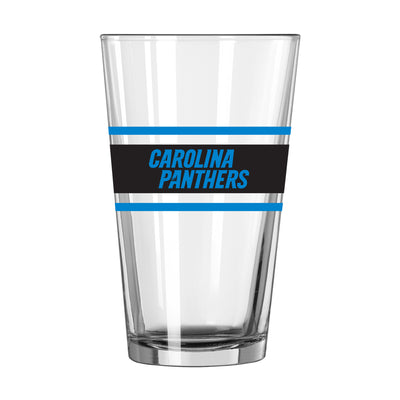 Carolina Panthers 16oz Stripe Pint Glass