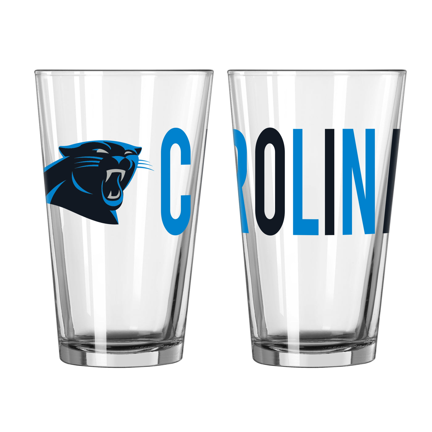 Carolina Panthers 16oz Overtime Pint Glass - Logo Brands
