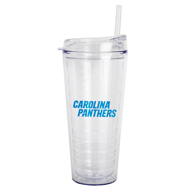 Carolina Panthers 22oz Flipside Dbl Wall Clear Tumbler