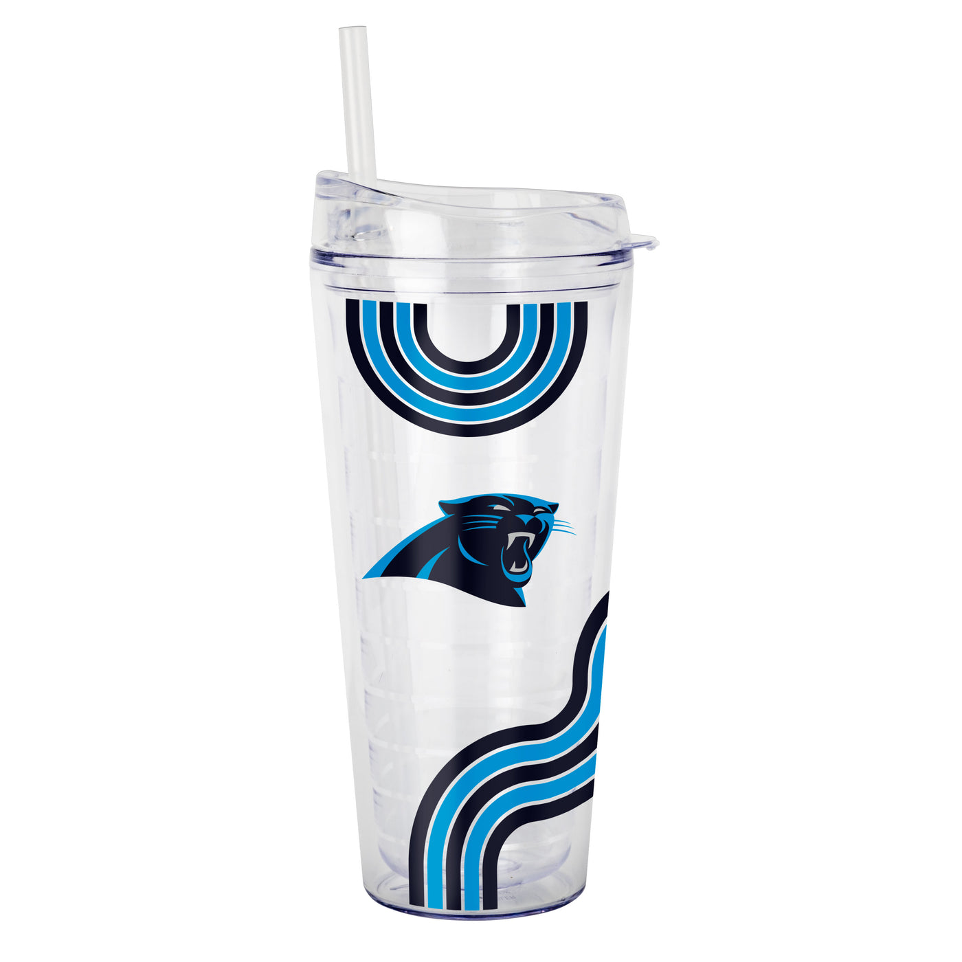 Carolina Panthers 22oz Waves Dbl Wall Clear Tumbler