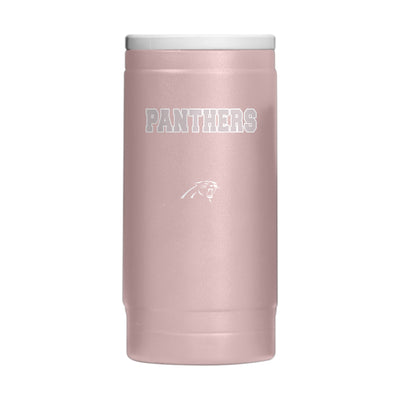 Carolina Panthers  Stencil Powder Coat Slim Can Coolie