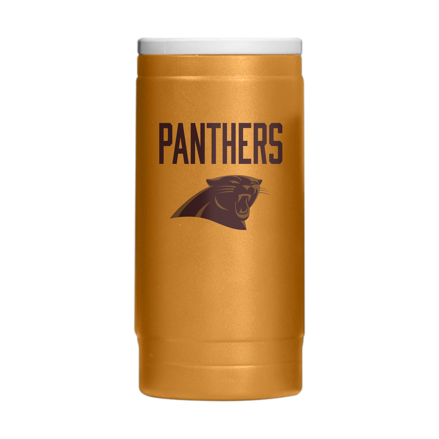 Carolina Panthers  Huddle Powder Coat Slim Can Coolie