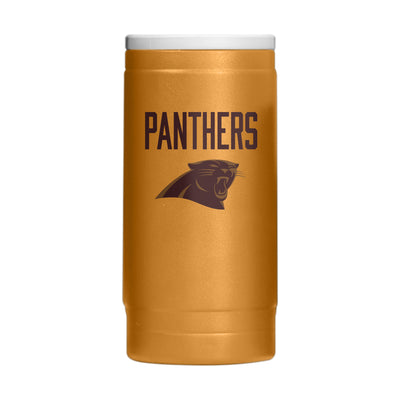 Carolina Panthers  Huddle Powder Coat Slim Can Coolie