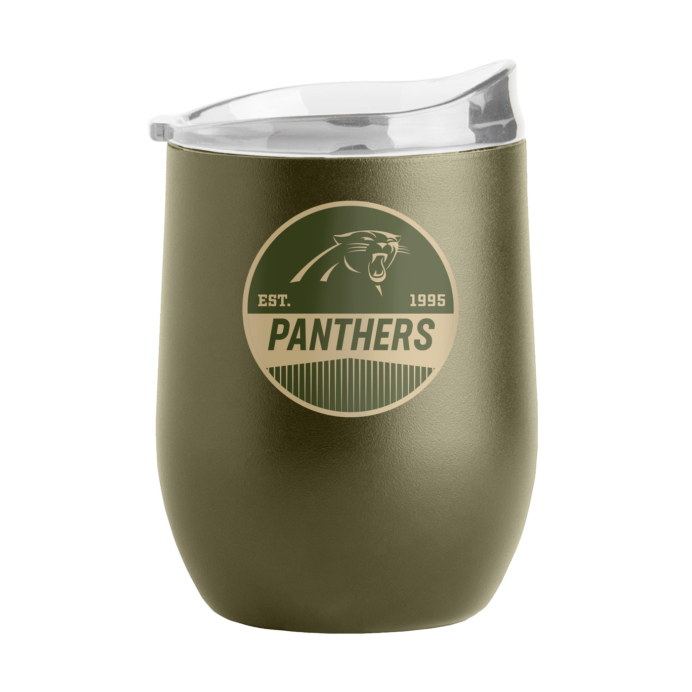 Carolina Panthers 16oz Badge Powder Coat Curved Beverage - Logo Brands