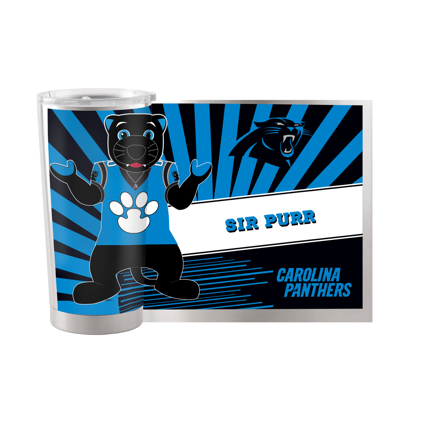 Carolina Panthers 20oz Mascot Stainless Steel Tumbler - Logo Brands