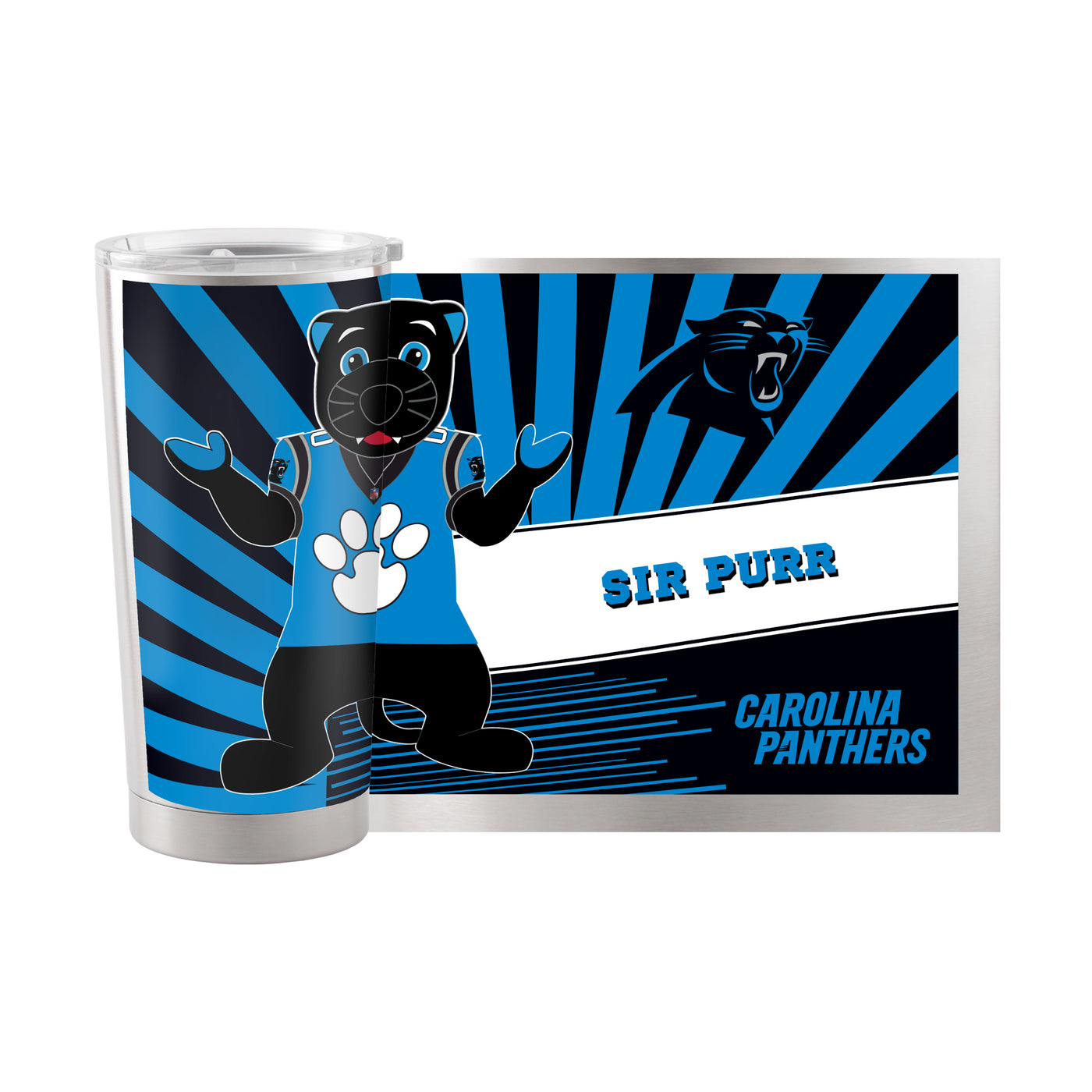 Carolina Panthers 20oz Mascot Stainless Steel Tumbler - Logo Brands