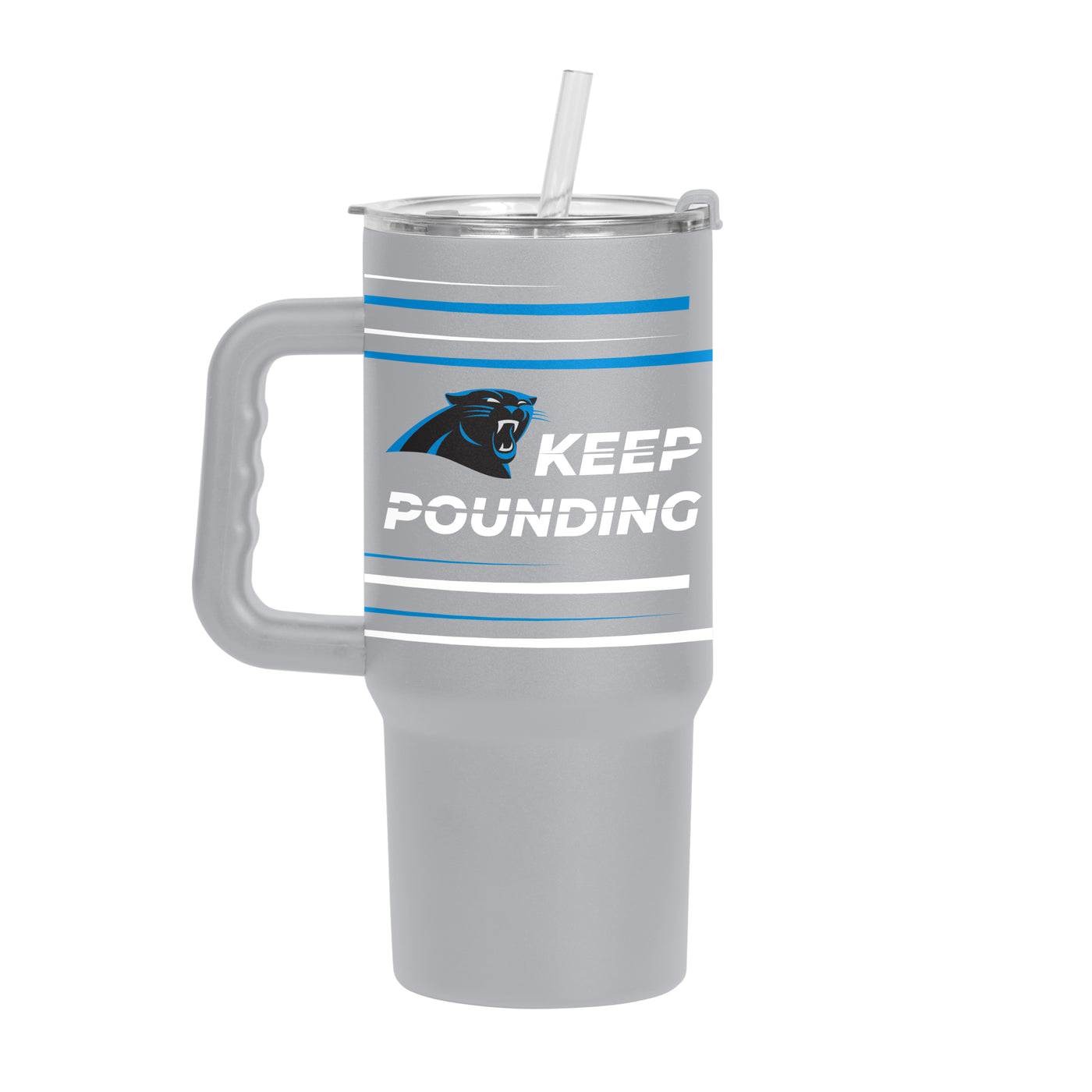 Carolina Panthers Slogan 24oz Powder Coat Tumbler w/Handle