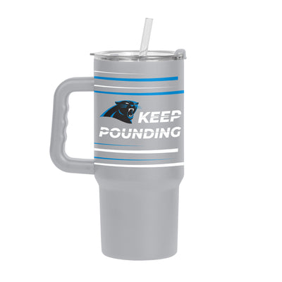 Carolina Panthers Slogan 24oz Powder Coat Tumbler w/Handle
