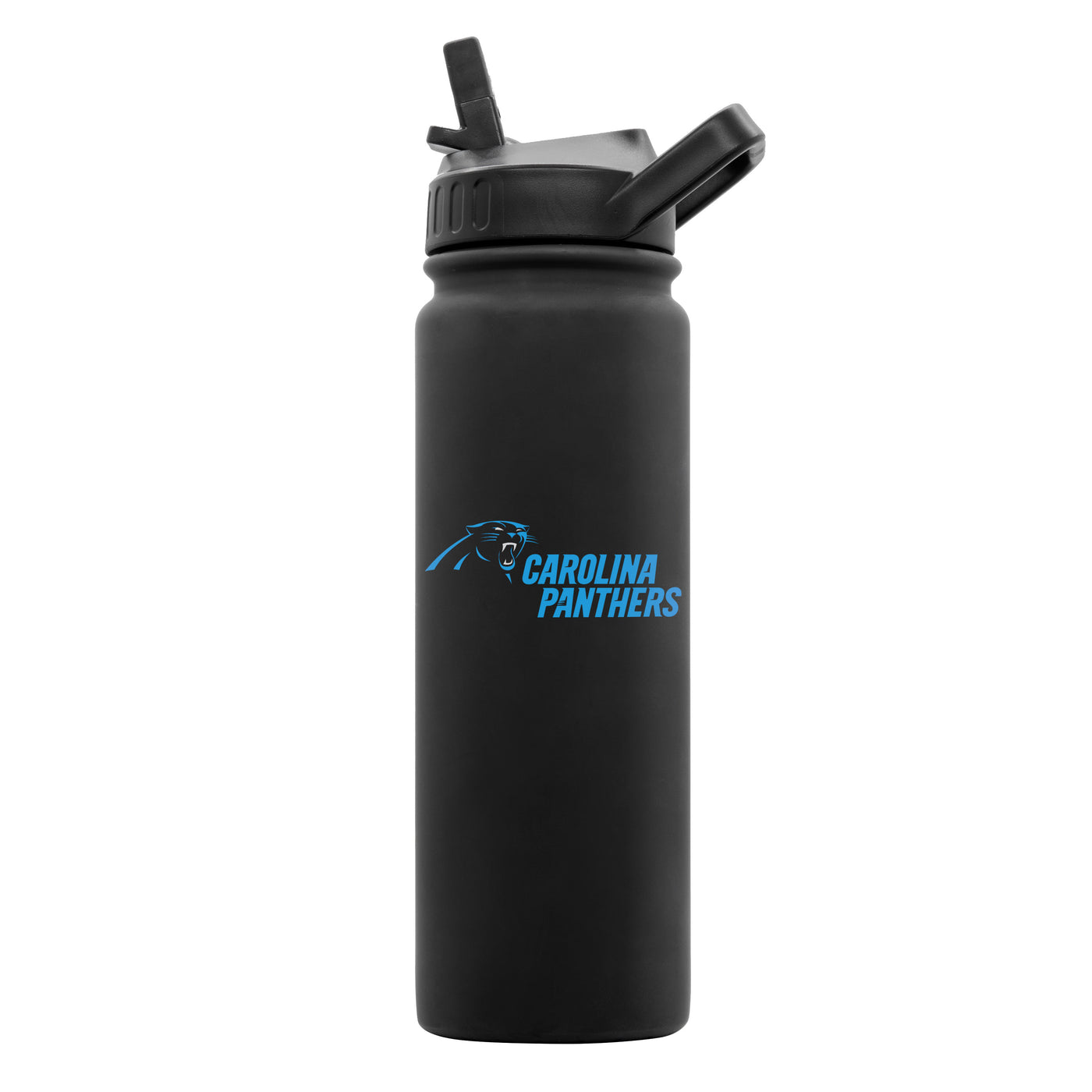 Carolina Panthers 24oz Black Soft Touch Bottle - Logo Brands