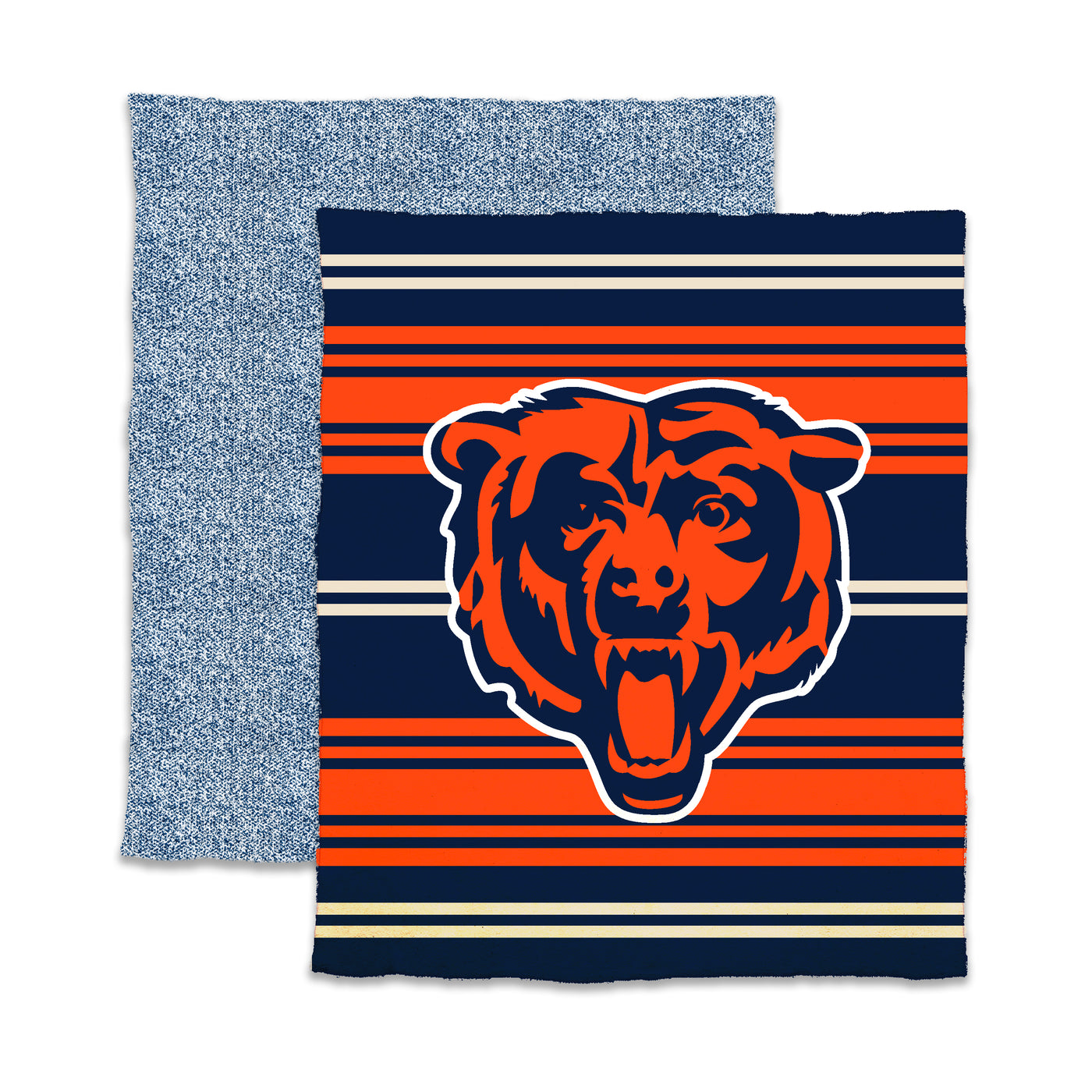 Chicago Bears Luxe Full Color Stripe Dreams Throw