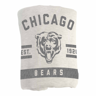 Chicago Bears Oatmeal Sweatshirt Blanket - Logo Brands