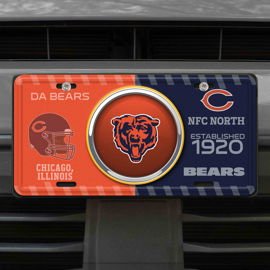 NFL - Chicago Bears Embossed Metal License Plate | Logo Brands