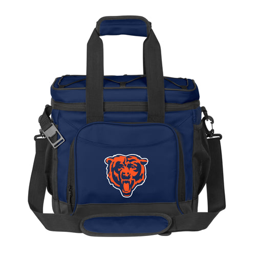 Chicago Bears 24 Flex Can Cooler by Logo Brands, featuring team logo and insulation to keep drinks cold.