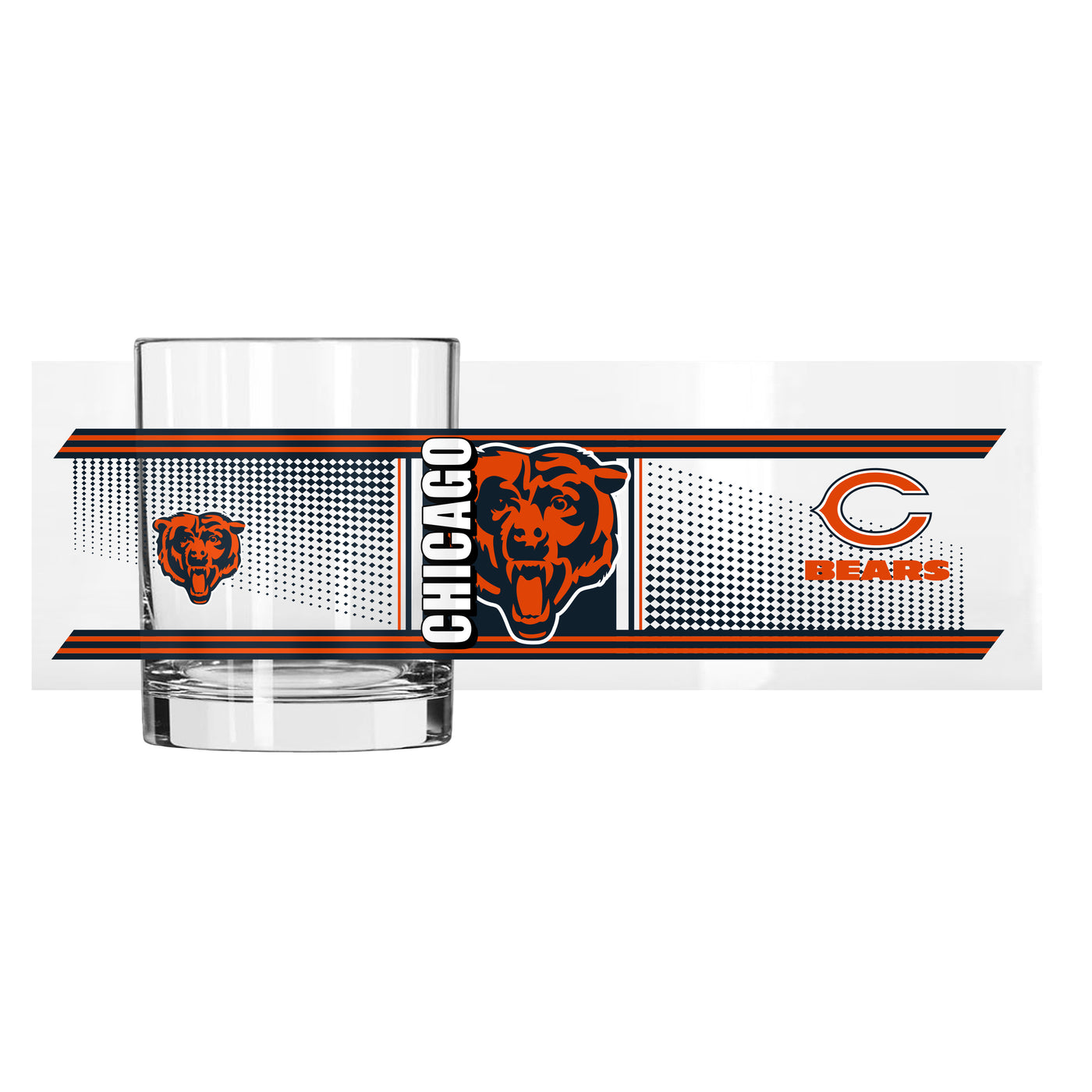 Chicago Bears 14oz Hero Rocks Glass