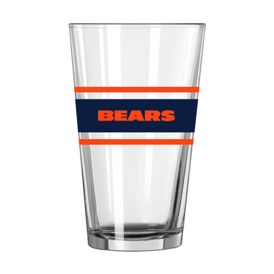 Chicago Bears 16oz Stripe Pint Glass