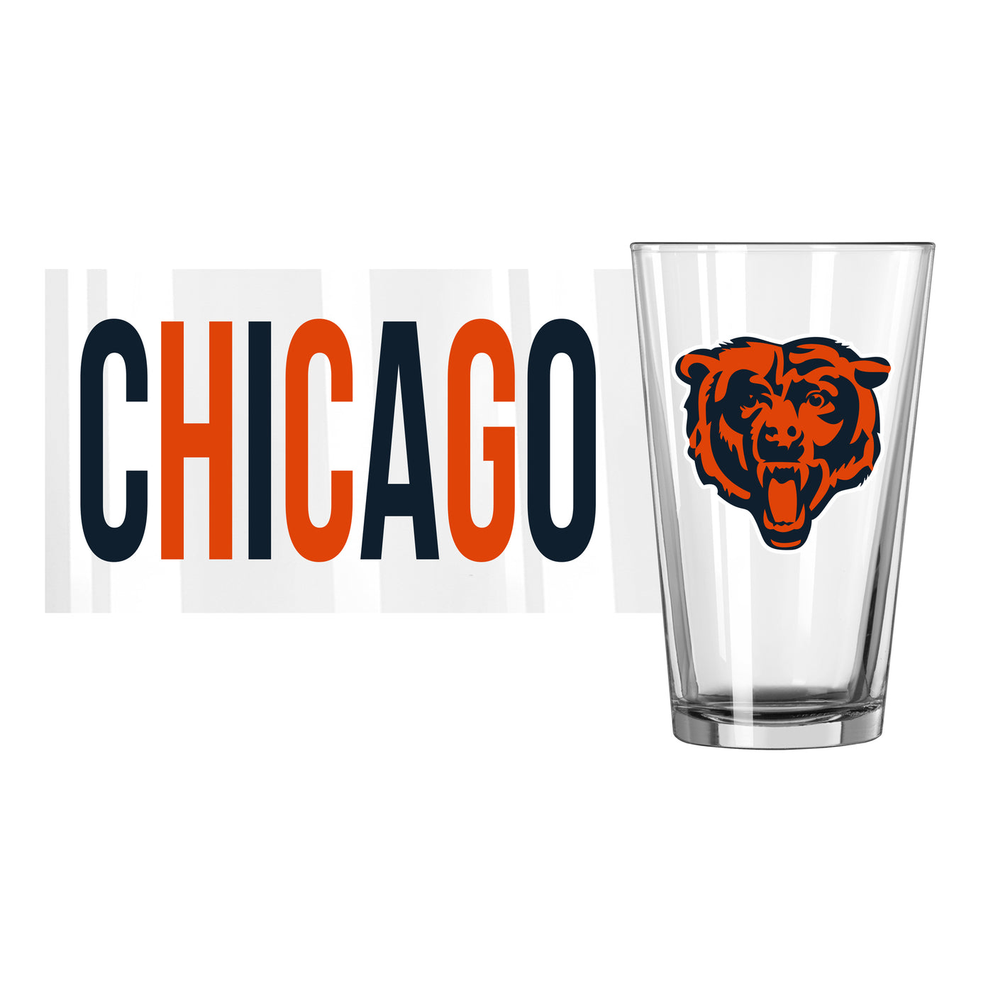 Chicago Bears 16oz Overtime Pint Glass