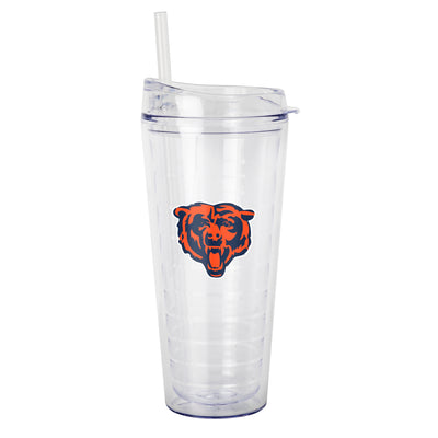 Chicago Bears 22oz Flipside Dbl Wall Clear Tumbler