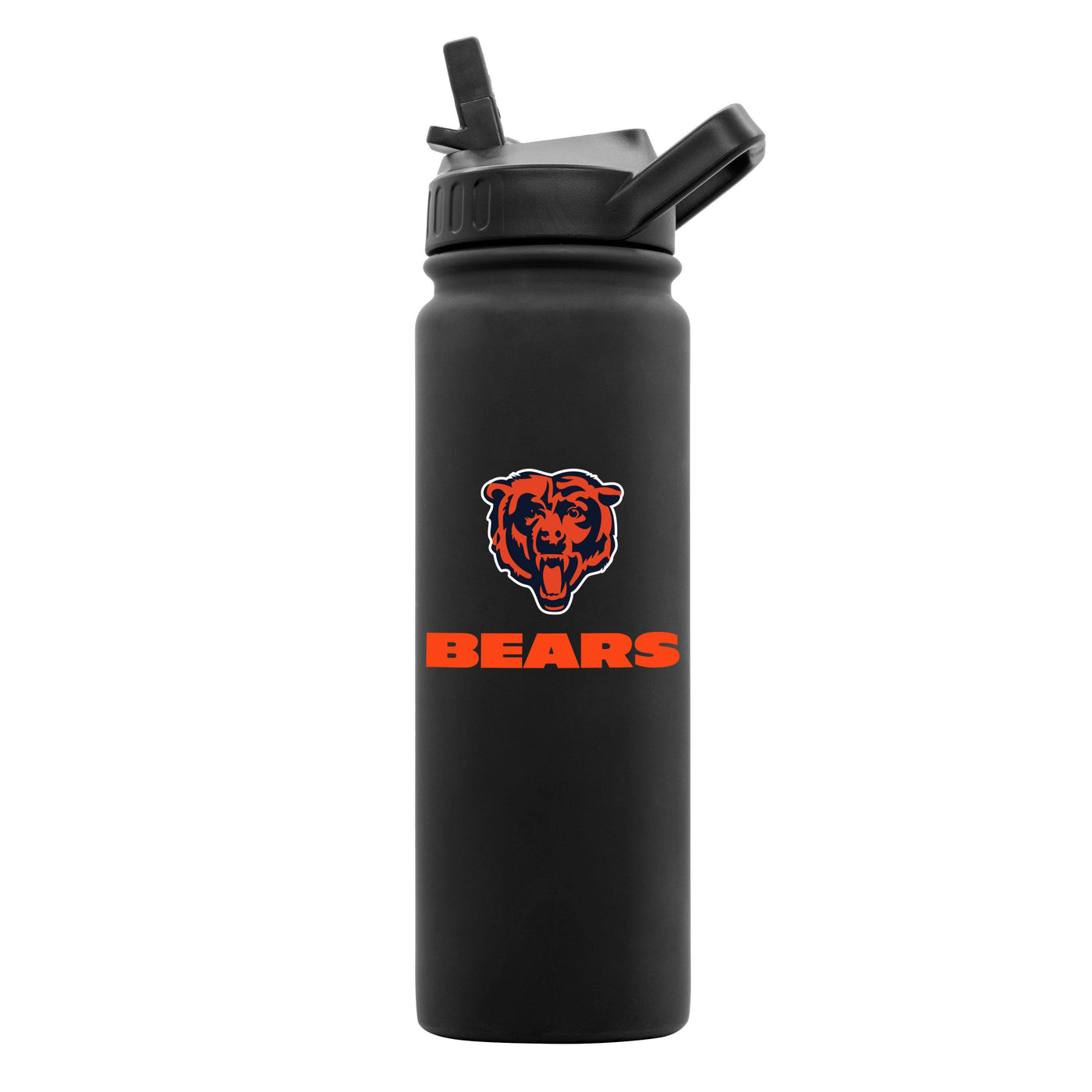 Chicago Bears 24oz Black Soft Touch Bottle - Logo Brands