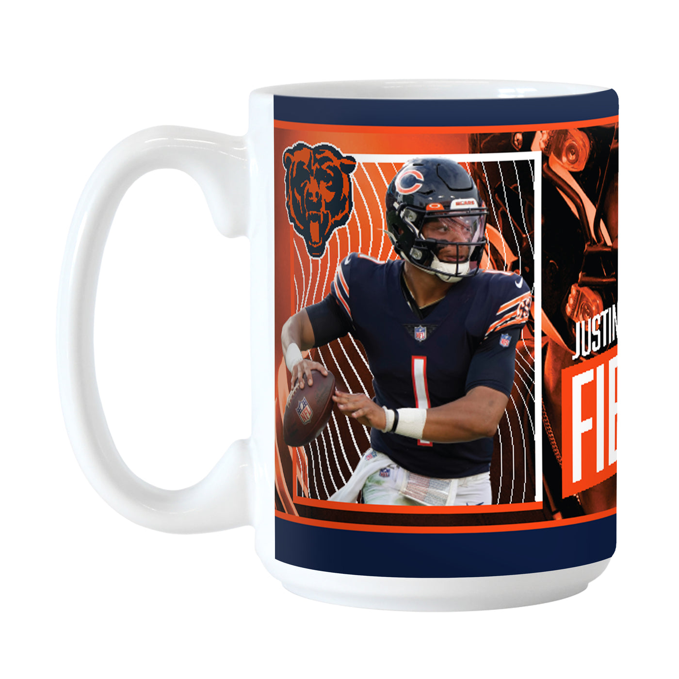 Chicago Bears 15oz Justin Fields Image Sublimated Mug