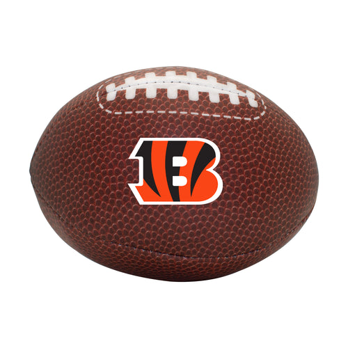 Cincinnati Bengals micro soft football recreation toy by Logo Brands, featuring team colors and logo design.
