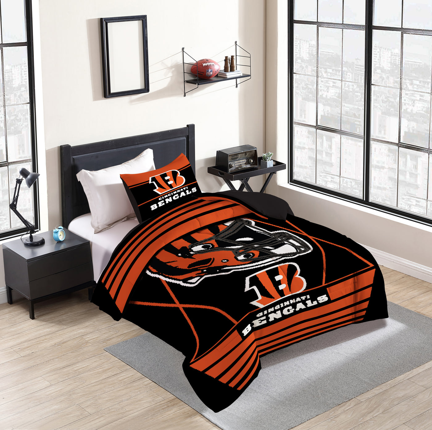 Cincinnati Bengals Crosser Comforter Set Twin