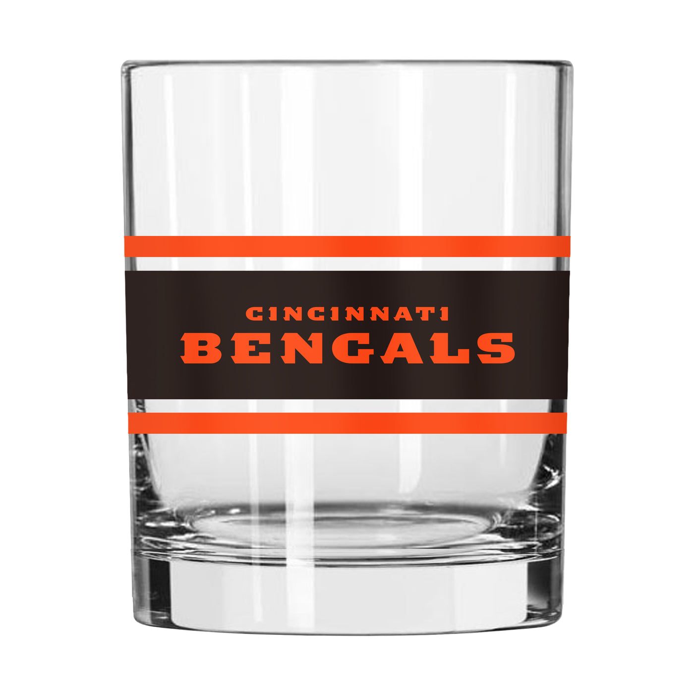 Cincinnati Bengals 14oz Stripe Rocks Glass