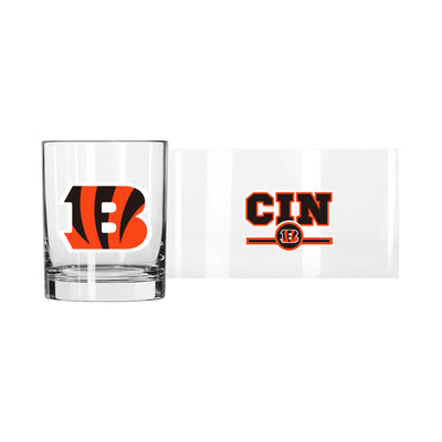 Cincinnati Bengals 14oz Letterman Rocks Glass