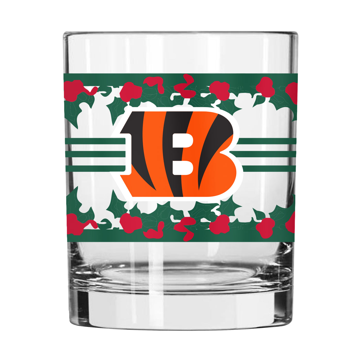 Cincinnati Bengals 14oz Holiday Rocks Glass