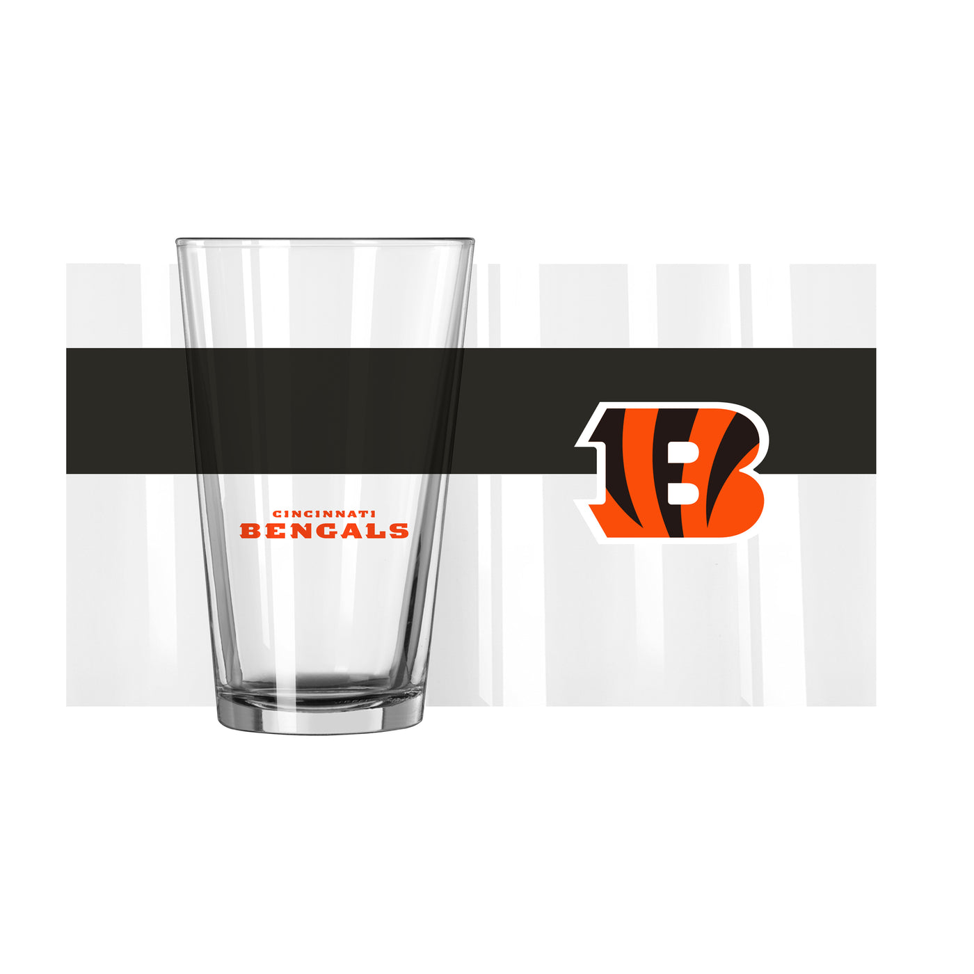 Cincinnati Bengals 16oz Colorblock Pint Glass - Logo Brands