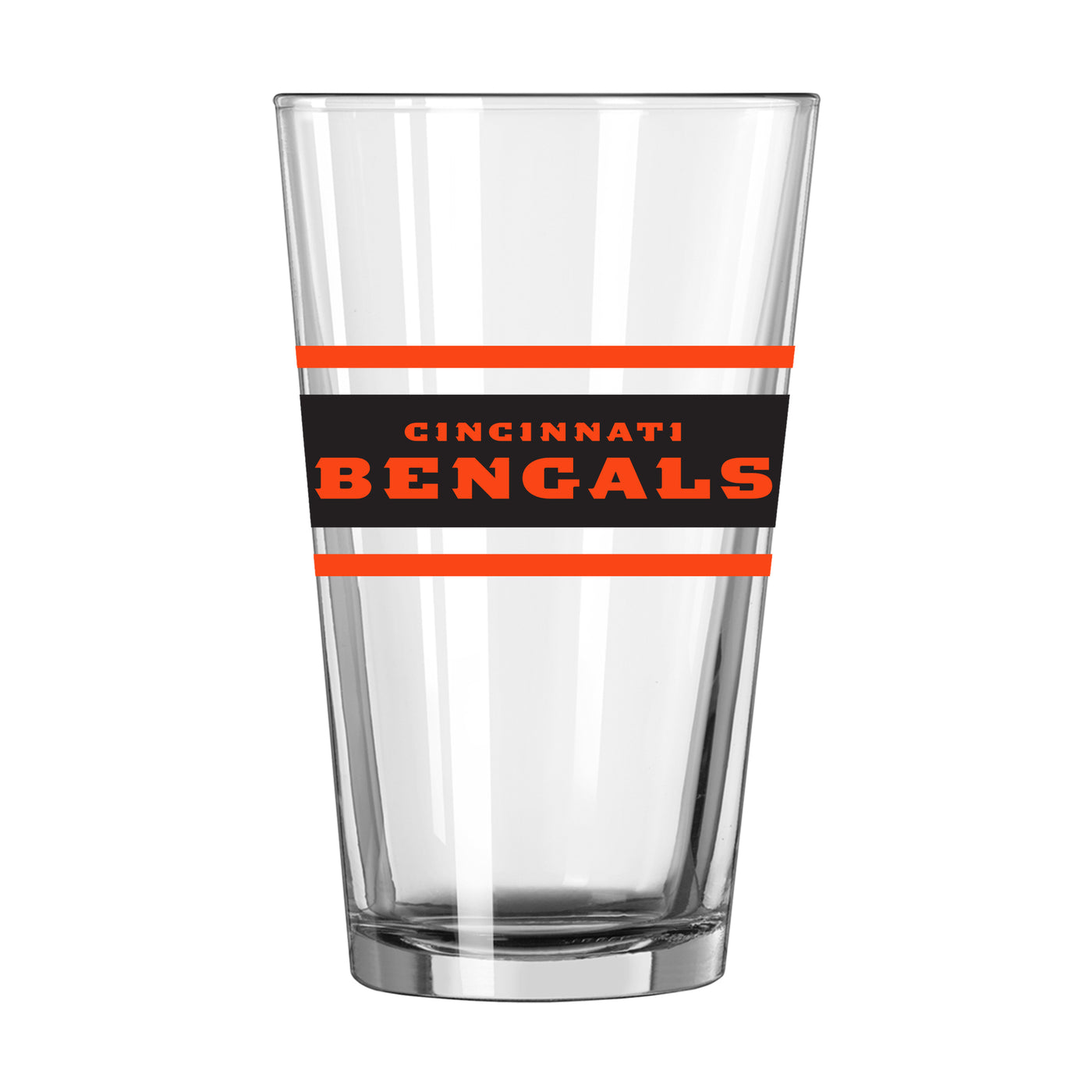 Cincinnati Bengals 16oz Stripe Pint Glass