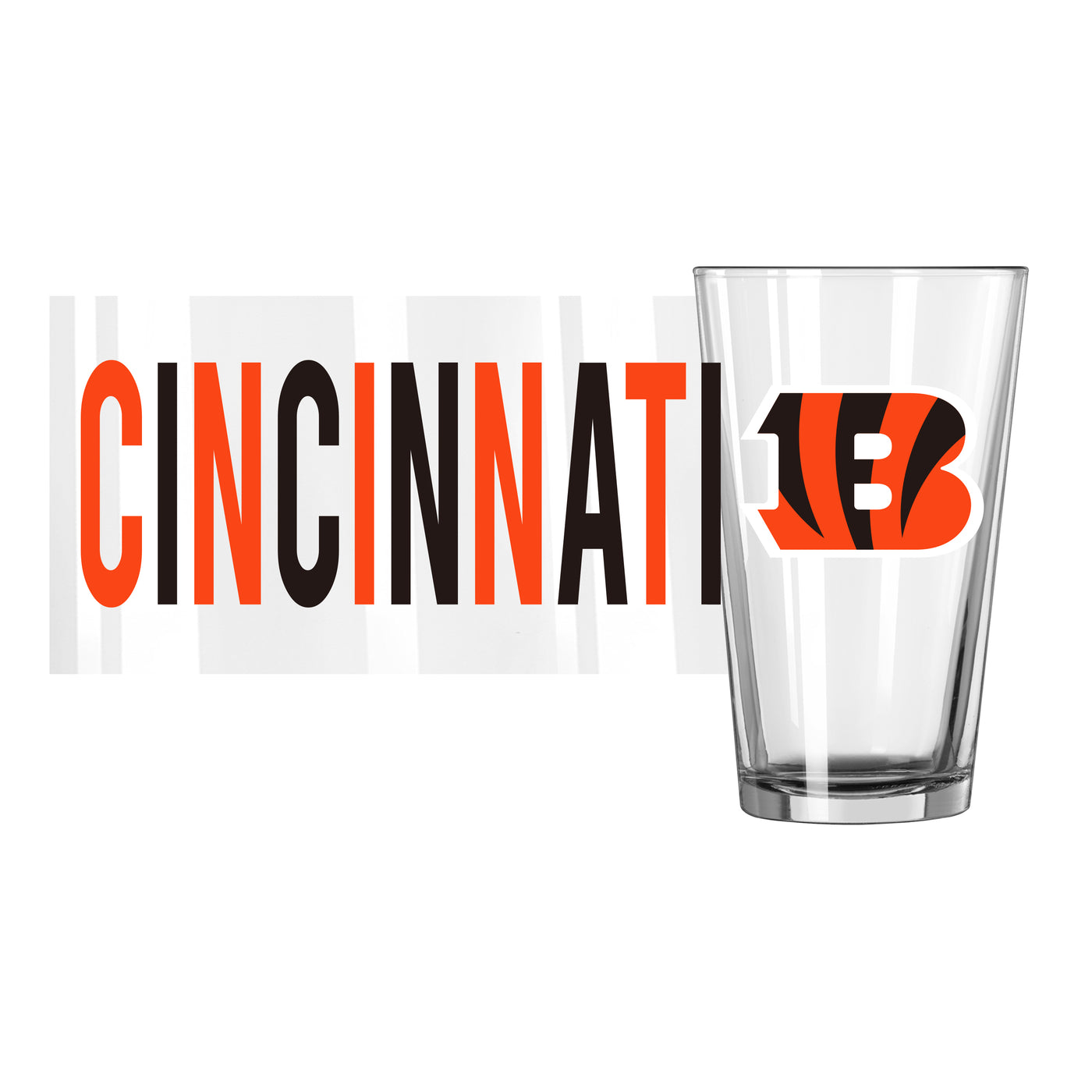 Cincinnati Bengals 16oz Overtime Pint Glass