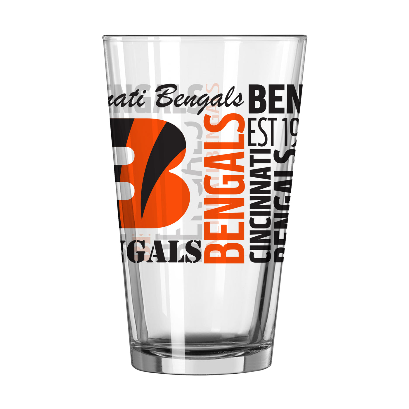 Cincinnati Bengals 16oz Spirit Pint Glass - Logo Brands