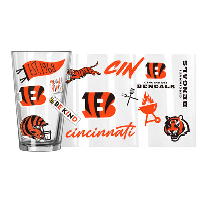 Cincinnati Bengals 16oz Native Pint Glass