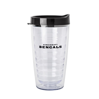 Cincinnati Bengals 16oz Flipside Dbl Wall Clear Tumbler