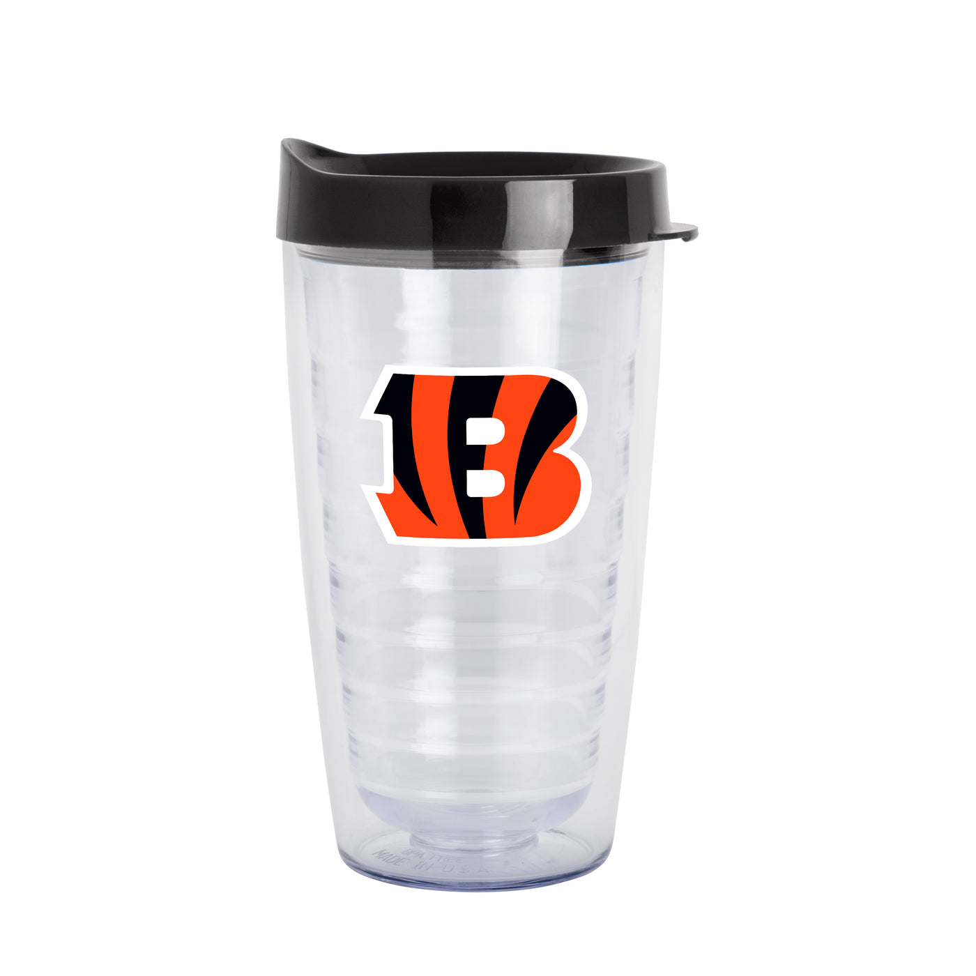 Cincinnati Bengals 16oz Flipside Dbl Wall Clear Tumbler