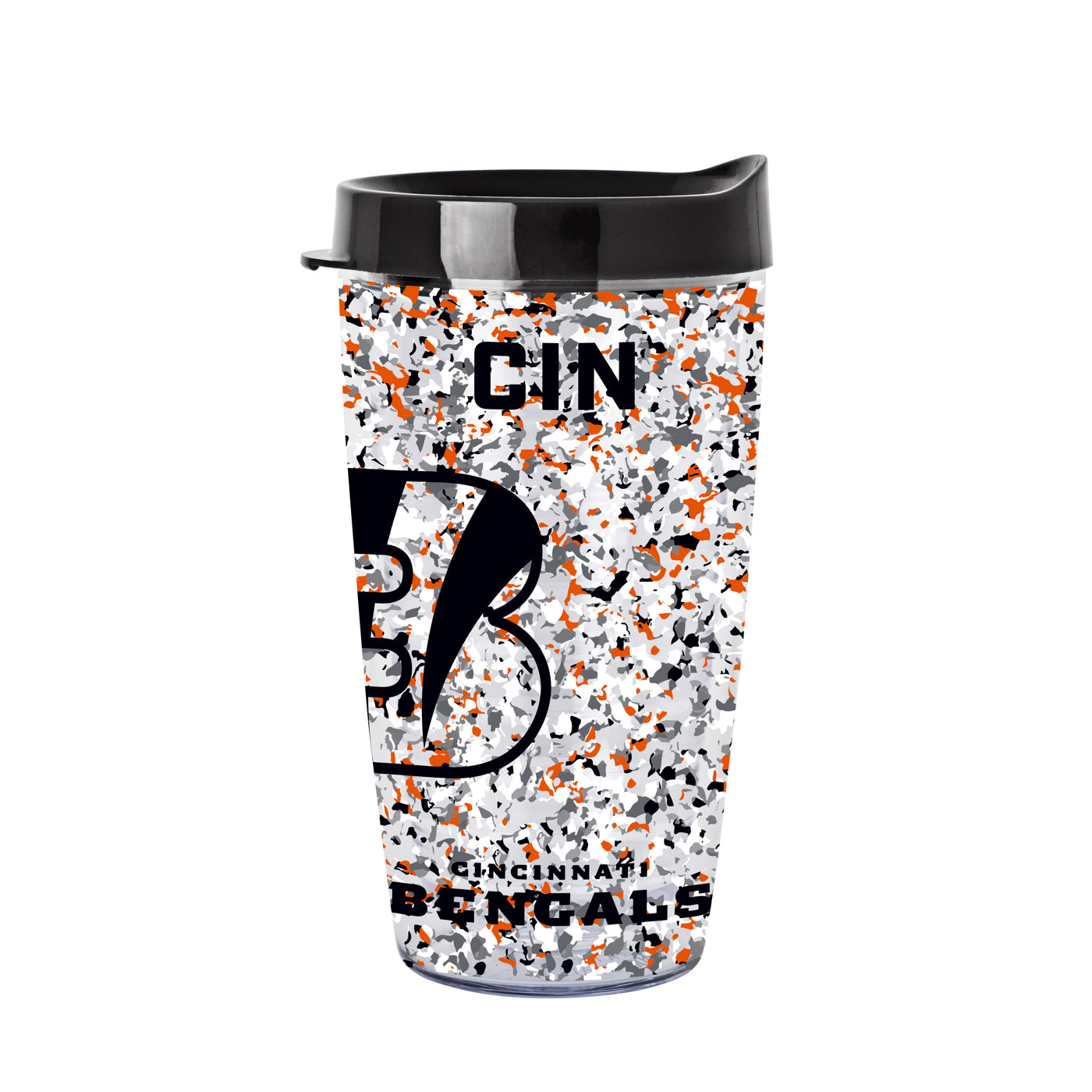 Cincinnati Bengals 16oz Terrazzo Dbl Wall Clear Tumbler