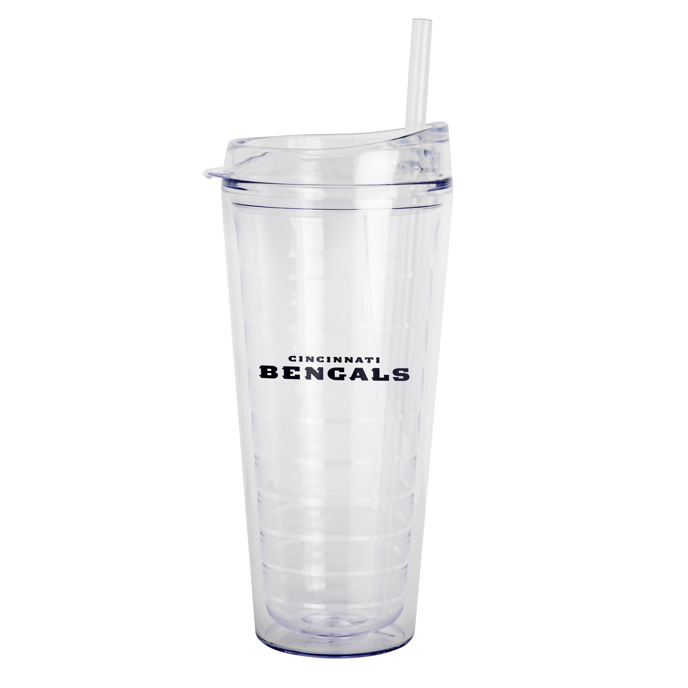 Cincinnati Bengals 22oz Flipside Dbl Wall Clear Tumbler