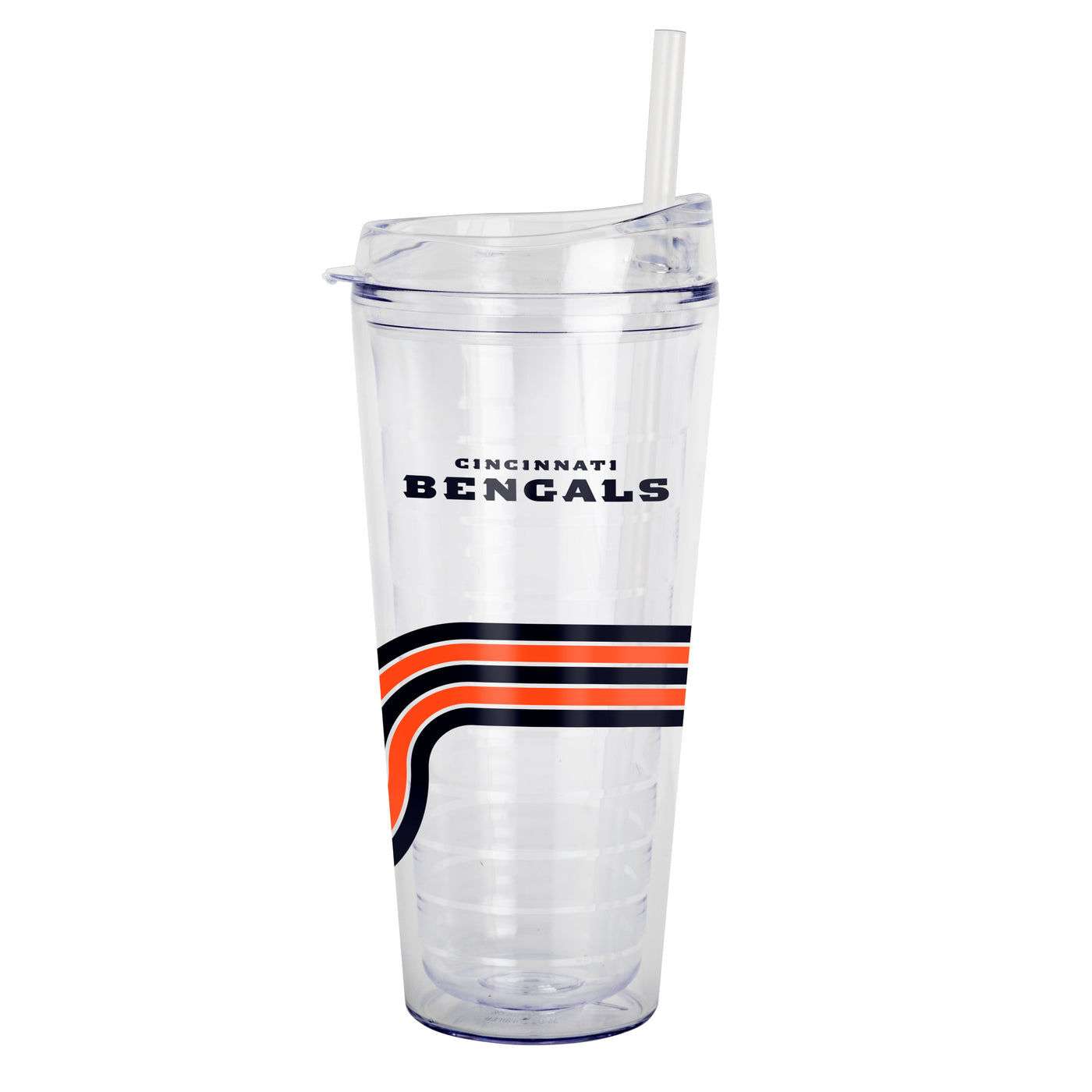 Cincinnati Bengals 22oz Waves Dbl Wall Clear Tumbler