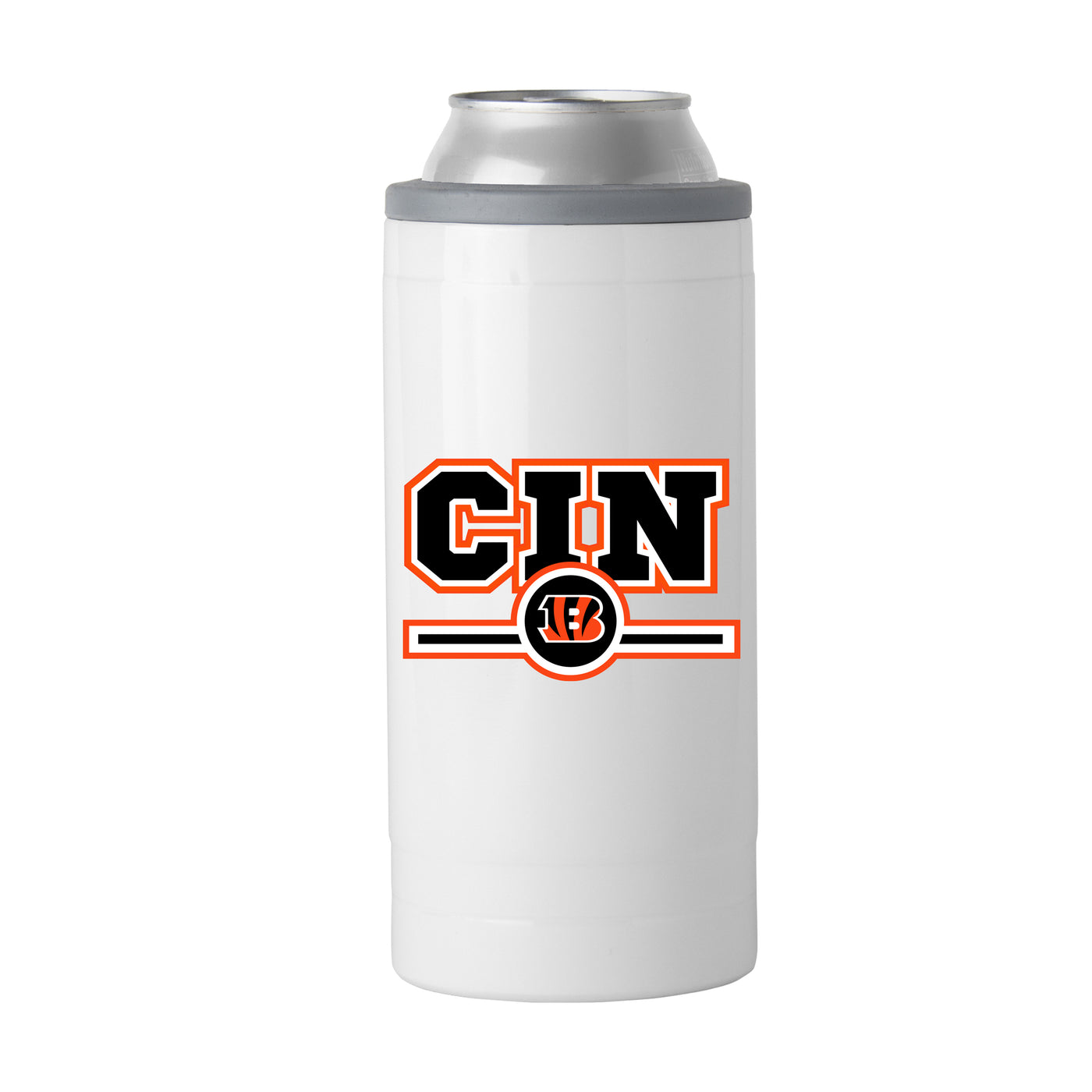 Cincinnati Bengals Letterman 12 oz Slim Can Coolie