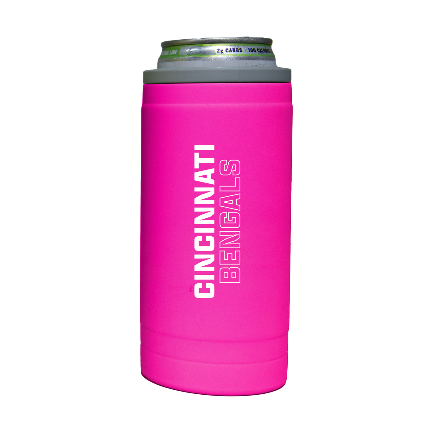 Cincinnati Bengals 12oz Electric Stacked Soft Touch Slim Coolie