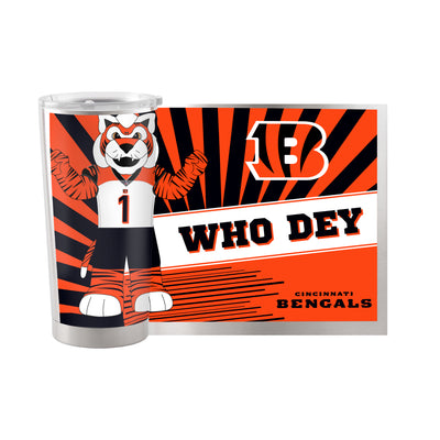 Cincinnati Bengals 20oz Mascot Stainless Steel Tumbler - Logo Brands